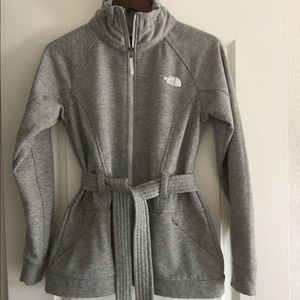 North Face Fleece - zip up, gathered waist